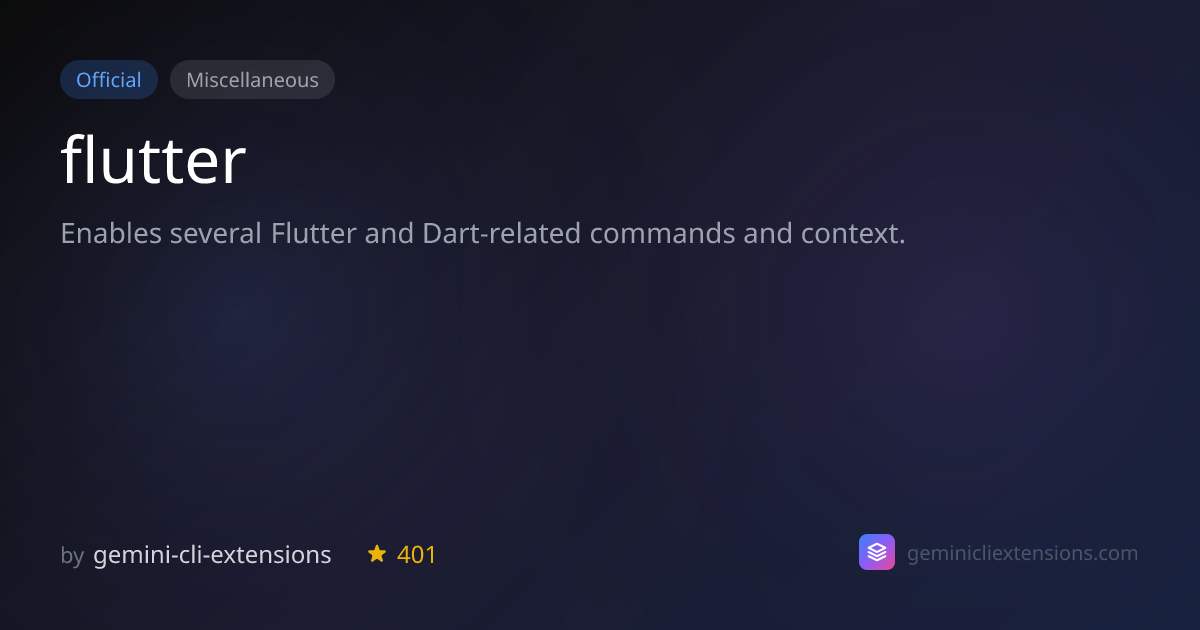 flutter | Gemini CLI Extensions